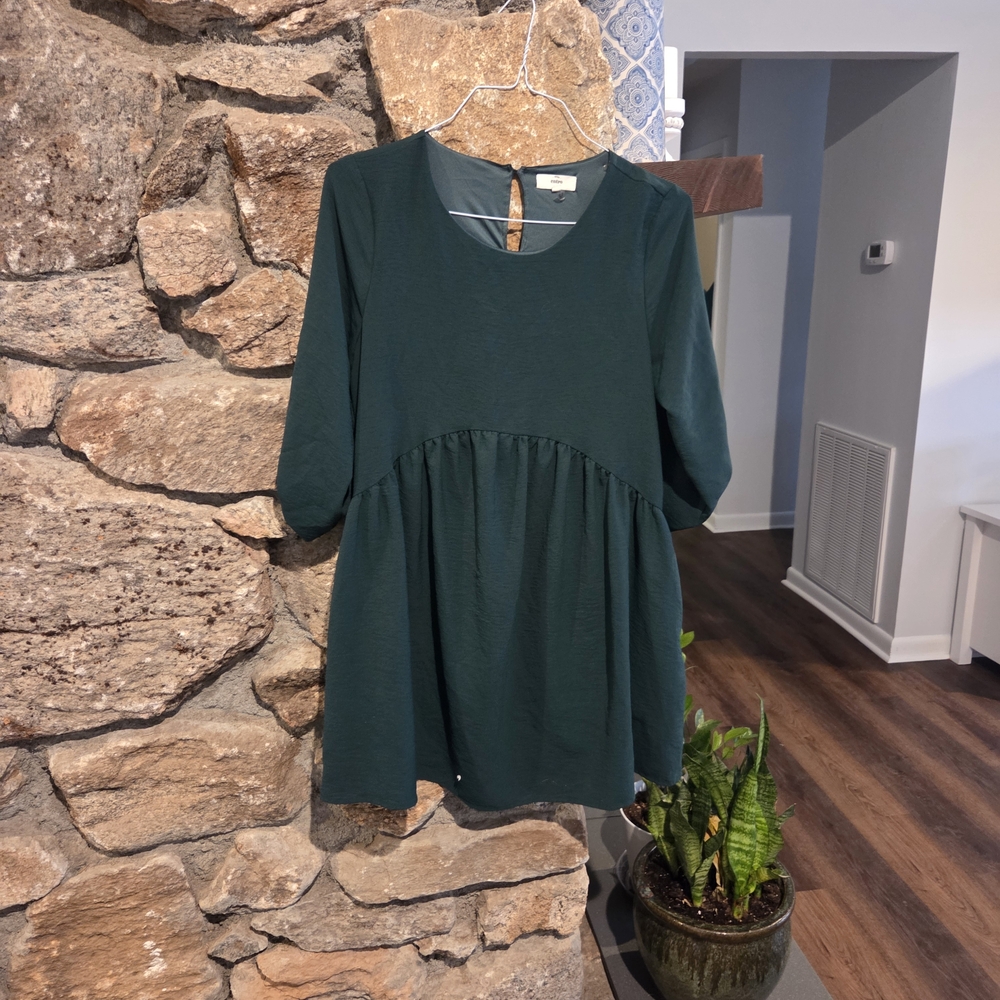 Entro Deep Green Casual Dress
